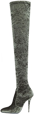 (Women) Saint Laurent Talia Suede Almond Toe High Boots 'Grey Green' 711181AAAPV3311 Buy (Women) Saint Laurent Talia Suede Almond Toe High Boots 'Grey Green' 711181AAAPV3311
