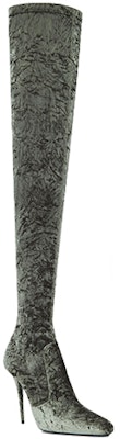 (Women) Saint Laurent Talia Suede Almond Toe High Boots 'Grey Green' 711181AAAPV3311 Order (Women) Saint Laurent Talia Suede Almond Toe High Boots 'Grey Green' 711181AAAPV3311