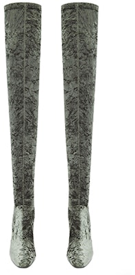 (Women) Saint Laurent Talia Suede Almond Toe High Boots 'Grey Green' 711181AAAPV3311 Lookbook (Women) Saint Laurent Talia Suede Almond Toe High Boots 'Grey Green' 711181AAAPV3311