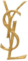 (Women) SAINT LAURENT Textured Brass Brooch for Women - Gold. 748486Y15008007 (Women) SAINT LAURENT Textured Brass Brooch for Women - Gold. 748486Y15008007
