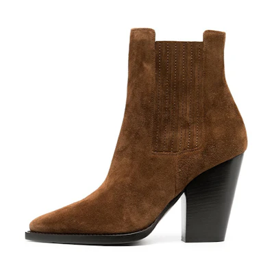 (W) Saint Laurent Theo High-Top Boot 'Brown Suede'