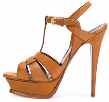 (Women) Saint Laurent Tribute 'Brown T-Strap Sandal' 315487BDA002206 (Women) Saint Laurent Tribute 'Brown T-Strap Sandal' 315487BDA002206