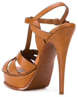 (Women) Saint Laurent Tribute 'Brown T-Strap Sandal' 315487BDA002206 Shop (Women) Saint Laurent Tribute 'Brown T-Strap Sandal' 315487BDA002206