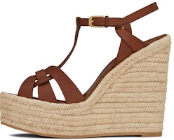 (Women) Saint Laurent Tribute 'Simple Casual Fashion Wedge Sandal Brown' 611924BDA002206 (Women) Saint Laurent Tribute 'Simple Casual Fashion Wedge Sandal Brown' 611924BDA002206