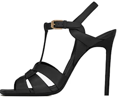 (Women) Saint Laurent Tribute 'Smooth Black Leather High Heels' 620673DWE001000 (Women) Saint Laurent Tribute 'Smooth Black Leather High Heels' 620673DWE001000