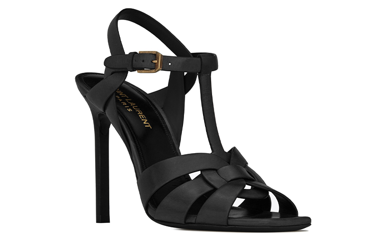 Lookbook (W) Saint Laurent Tribute 'Tumit Tinggi Kulit Hitam Licin' 620673DWE001000