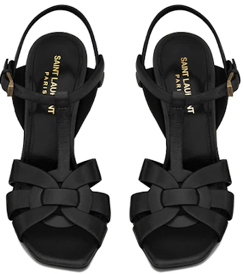 (Women) Saint Laurent Tribute 'Smooth Black Leather High Heels' 620673DWE001000 Shop (Women) Saint Laurent Tribute 'Smooth Black Leather High Heels' 620673DWE001000