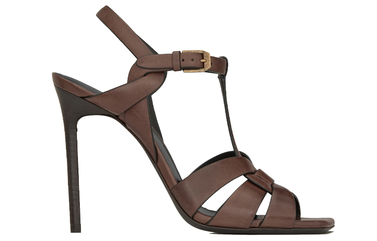 Order (Women) Saint Laurent Tribute 'Smooth Leather High Heels Chocolate' 620673DWE006023