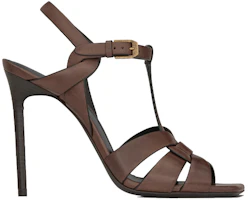 Order (W) Saint Laurent Tribute 'Tacones Altos de Cuero Suave Chocolate' 620673DWE006023