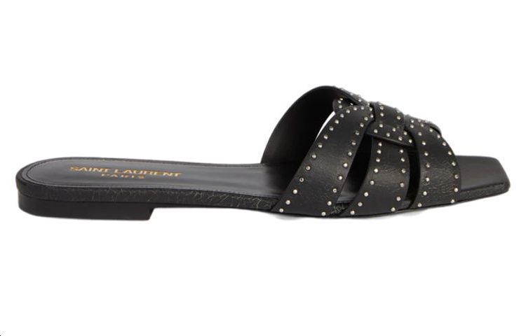 Order (Women) Saint Laurent Tribute 'Studded Black Leather' 688670AAAHQ1000