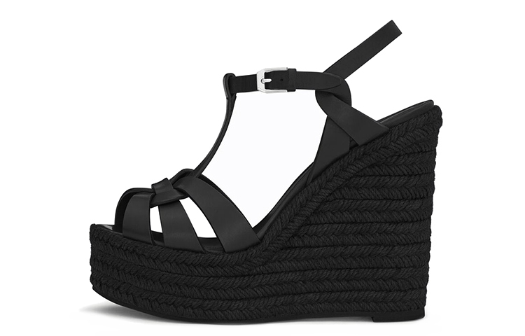 Buy (W) サンローラン トリビュート エスパドリーユ ウェッジ 611924BDA001000