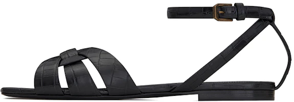 (Women) Saint Laurent Tribute Flat Sandals 'Black' 620090DWE001000 (Women) Saint Laurent Tribute Flat Sandals 'Black' 620090DWE001000