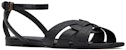 (W) Sandal Rata Saint Laurent Tribute 'Hitam' 620090DWE001000