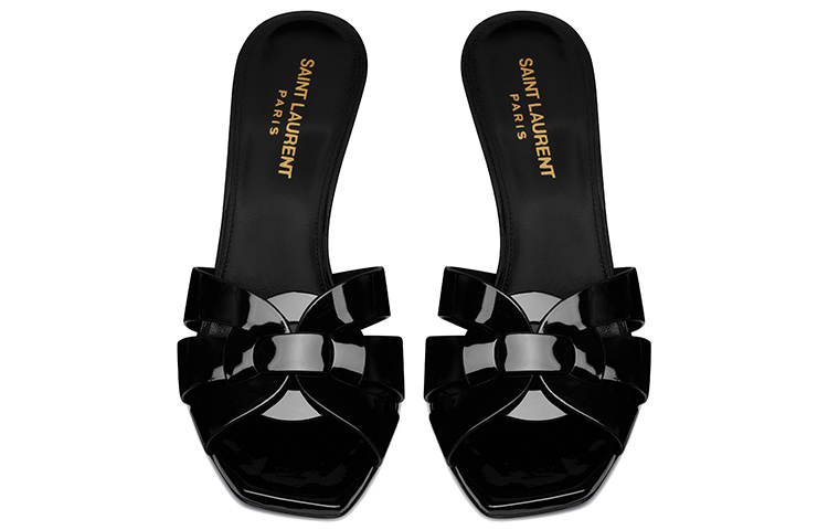 Shop (W) Saint Laurent Tribute Tacón Alto 'Negro Charol' 650986B8I001000