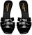 (W) Saint Laurent Tribute Tumit Tinggi 'Patent Hitam' 650986B8I001000