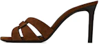 Buy (Women) Saint Laurent Tribute High Heel 'Velvet and Leather Brown' 65098626E002330