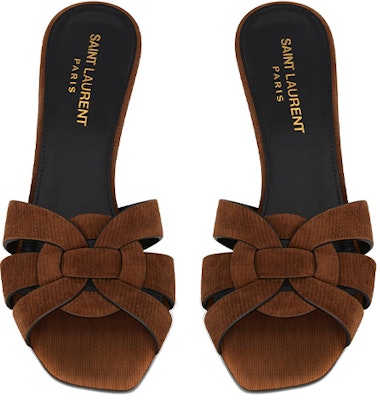 (Women) Saint Laurent Tribute High Heel 'Velvet and Leather Brown' 65098626E002330 Shop (Women) Saint Laurent Tribute High Heel 'Velvet and Leather Brown' 65098626E002330