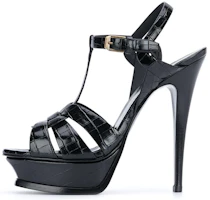 (Women) Saint Laurent Tribute High Heel Sport Sandals 'Black' 6307631YQ001000 (Women) Saint Laurent Tribute High Heel Sport Sandals 'Black' 6307631YQ001000