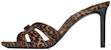 (W) Saint Laurent Tribute Tumit Tinggi 'Corak Harimau Bintang' 6509862PM002094