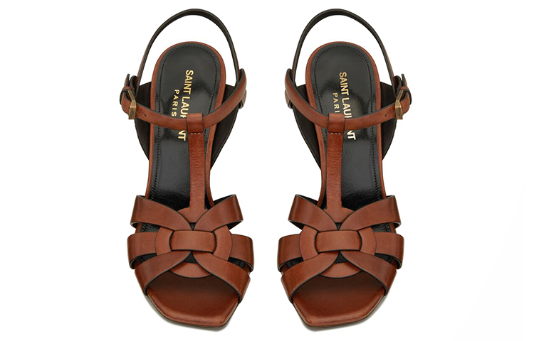 Shop (W) Saint Laurent Tribute Tacones Altos 'Cuero Liso Marrón' 620673DWE007660