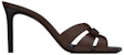 (W) Saint Laurent Tribute Mule High Heels 'Kulit Licin Coklat' 650986DWE006023