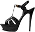 Buy (W) Saint Laurent Tribute Platform Sandal Heels Kulit Hitam Berkilat 315487B8I001000/315487AAAOW1000