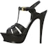 Buy (W) Saint Laurent Tribute Platform Sandal Heels Kulit Hitam 315487BDA001000