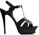 (W) Saint Laurent Tribute Platform Sandal Heels Kulit Hitam Berkilat 315487B8I001000/315487AAAOW1000