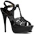 (W) Saint Laurent Tribute Platform Sandal Heels Kulit Hitam Berkilat 315487B8I001000/315487AAAOW1000