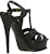 (W) Saint Laurent Tribute Platform Sandal Heels Kulit Hitam 315487BDA001000