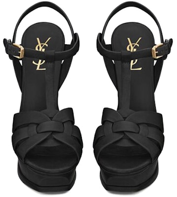 (W) Saint Laurent Tribute Sandal Hak Platform Kulit Hitam 315487BDA001000 Shop (W) Saint Laurent Tribute Sandal Hak Platform Kulit Hitam 315487BDA001000