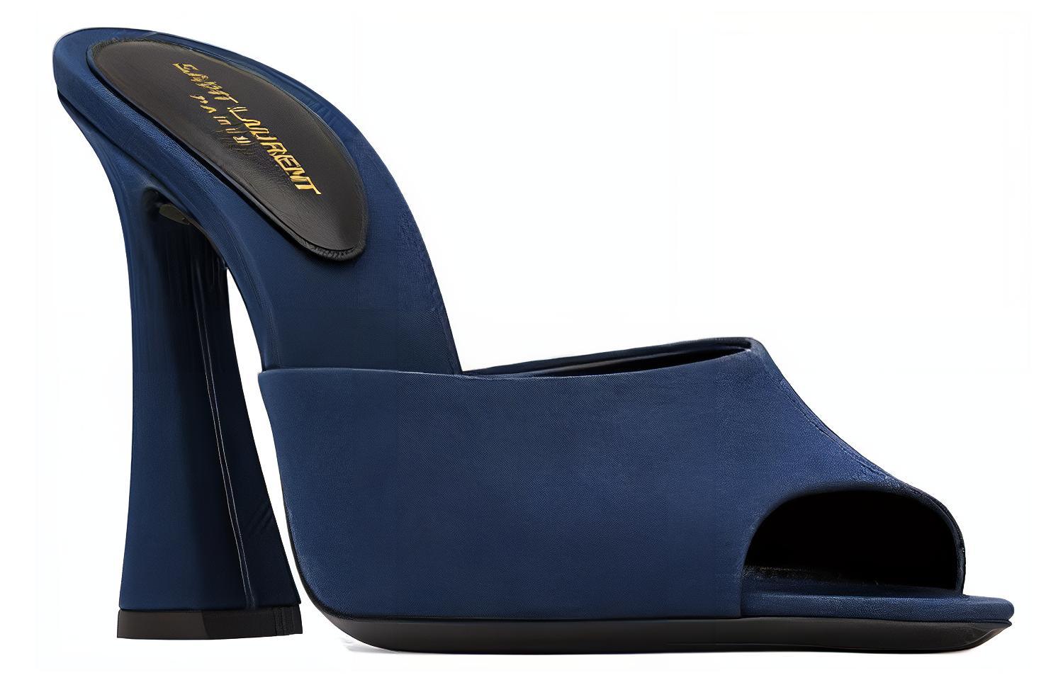 Lookbook (Women) Saint Laurent Tribute Sandal 'Navy' 766829AAAKY4141