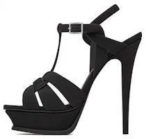 (Women) Saint Laurent Tribute Sandals 'Black Woven Strap' 764348AAAKY1000 (Women) Saint Laurent Tribute Sandals 'Black Woven Strap' 764348AAAKY1000