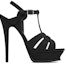 Order (W) Saint Laurent Tribute Sandal 'Hitam Woven Strap' 764348AAAKY1000