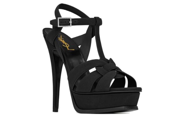 Lookbook (W) Sandalias Saint Laurent Tribute 'Correa Tejida Negra' 764348AAAKY1000