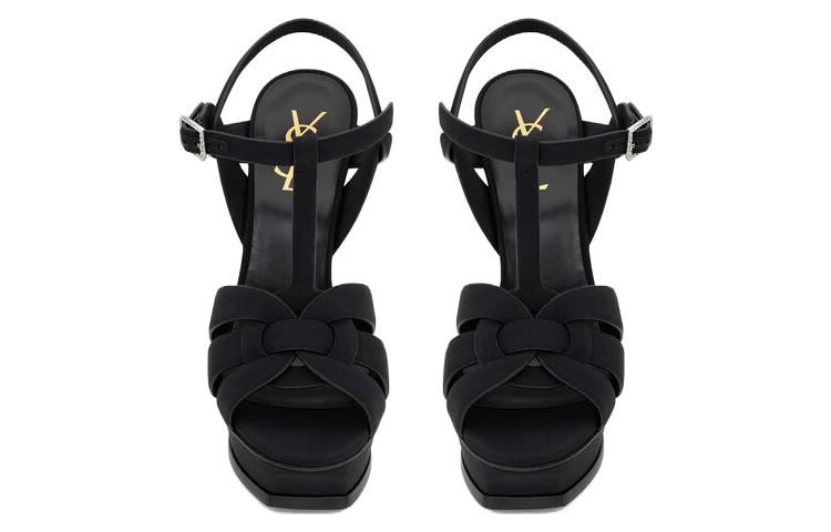 Purchase (W) Sandalias Saint Laurent Tribute 'Correa Tejida Negra' 764348AAAKY1000
