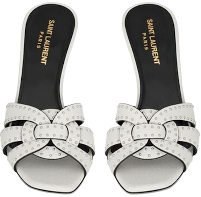 (W) Saint Laurent Tribute Blanco 'Sandalias Cómodas de Moda Mule' 688671AAAHQ9013 Lookbook (W) Saint Laurent Tribute Blanco 'Sandalias Cómodas de Moda Mule' 688671AAAHQ9013