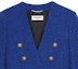 Sizing (Women) SAINT LAURENT Tweed Double-Breasted Jacket Blue FW21 671598Y7D264250