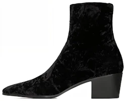 (Women) Saint Laurent Vassili 'Black Velvet Zip' 711275AAAPM1000 (Women) Saint Laurent Vassili 'Black Velvet Zip' 711275AAAPM1000