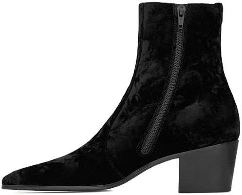 (Women) Saint Laurent Vassili 'Black Velvet Zip' 711275AAAPM1000 Lookbook (Women) Saint Laurent Vassili 'Black Velvet Zip' 711275AAAPM1000
