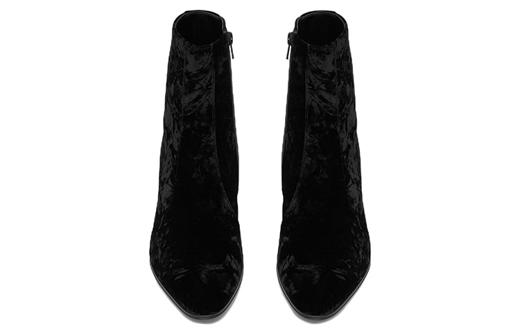 Shop (W) Saint Laurent Vassili 'Resleting Beludru Hitam' 711275AAAPM1000