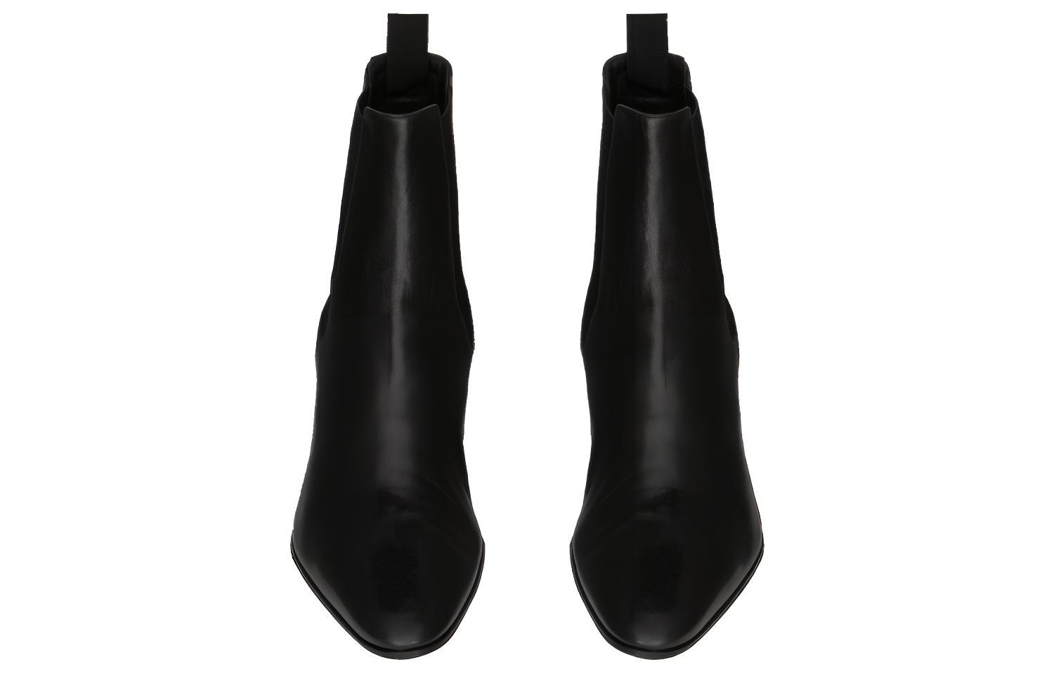 Shop (W) Saint Laurent Vassili Chelsea Boot ''Zwart Glad Leer'' 66917325N001000