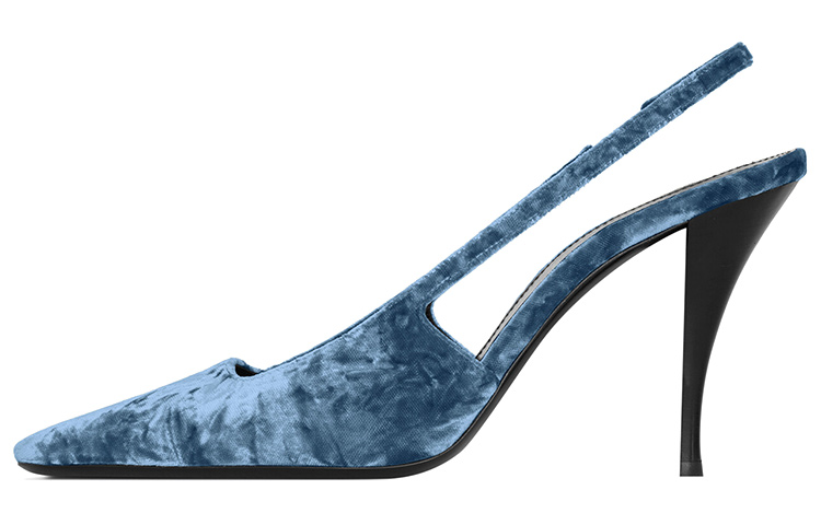 (Women) Saint Laurent Velvet Blade 'Blue' 709185AAAPM4741