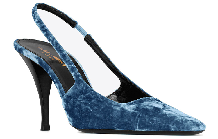 Lookbook (Women) Saint Laurent Velvet Blade 'Blue' 709185AAAPM4741