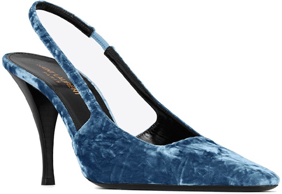 (Women) Saint Laurent Velvet Blade 'Blue' 709185AAAPM4741 Lookbook (Women) Saint Laurent Velvet Blade 'Blue' 709185AAAPM4741