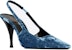 (W) Saint Laurent Velvet Blade 'Biru' 709185AAAPM4741