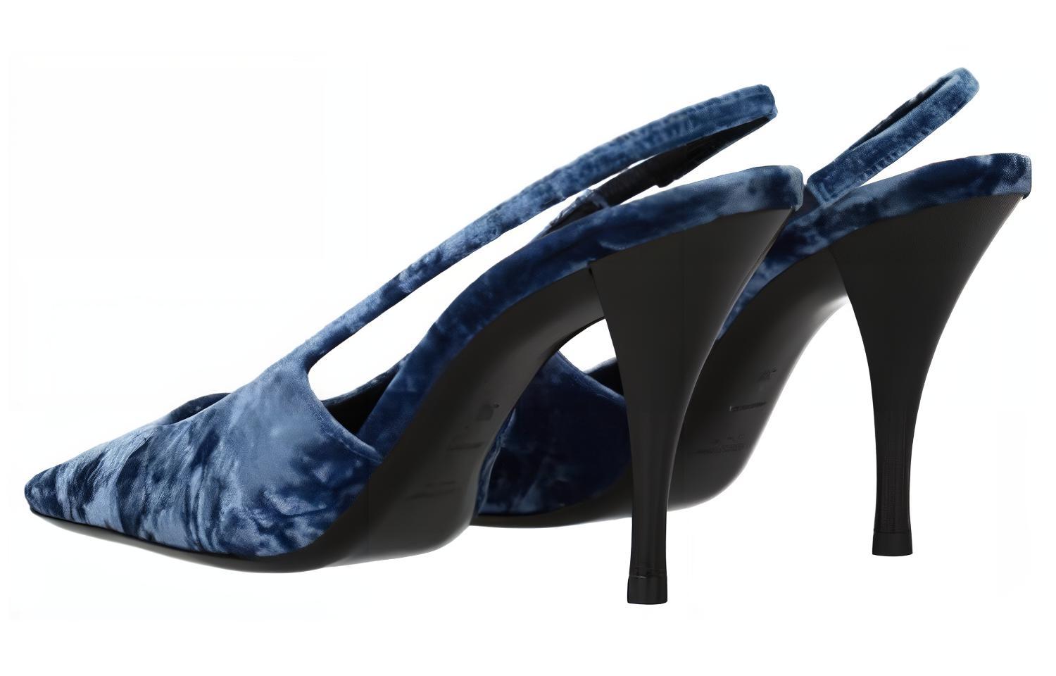 Purchase (Women) Saint Laurent Velvet Blade 'Blue' 709185AAAPM4741