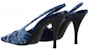 (W) Saint Laurent Velvet Blade 'Biru' 709185AAAPM4741