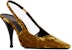 (W) Saint Laurent Velvet Blade Peep-Toe High Heels 'Kuning' 709185AAAPM7714