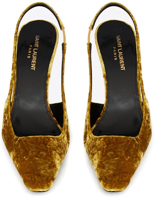 (Women) Saint Laurent Velvet Blade Peep-Toe High Heels 'Yellow' 709185AAAPM7714 Shop (Women) Saint Laurent Velvet Blade Peep-Toe High Heels 'Yellow' 709185AAAPM7714